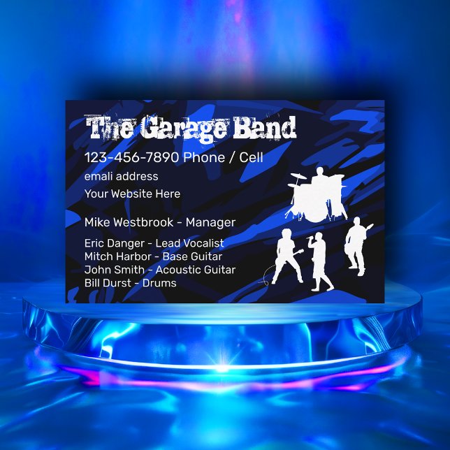 Coolest Rock Band Grunge Style Business Card (Creator Uploaded)