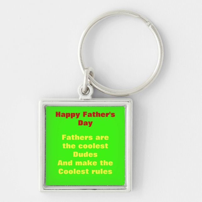 Coolest rules father's day key ring (Front)