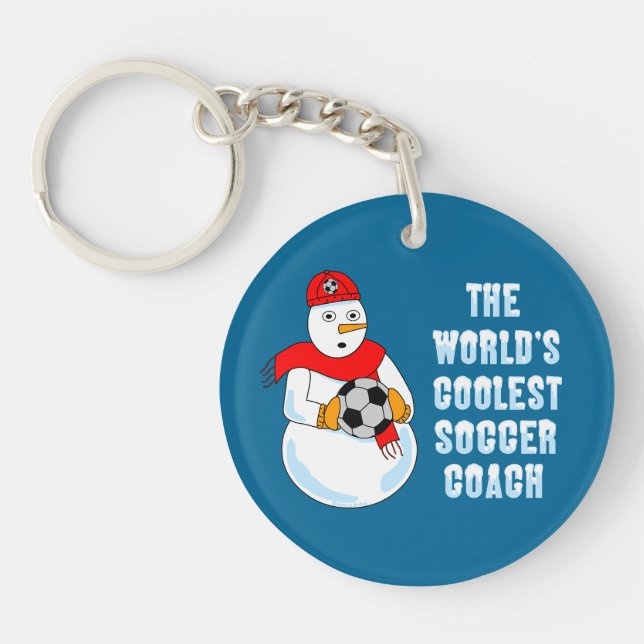 Coolest Soccer Coach  Key Ring (Front)