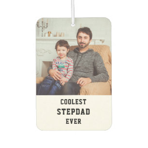 Coolest Stepdad Ever Personalised Photo Collage Car Air Freshener