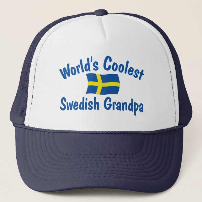 Coolest Swedish Grandpa Trucker Hat (Front)