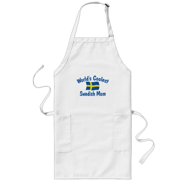Coolest Swedish Mum Long Apron (Front)