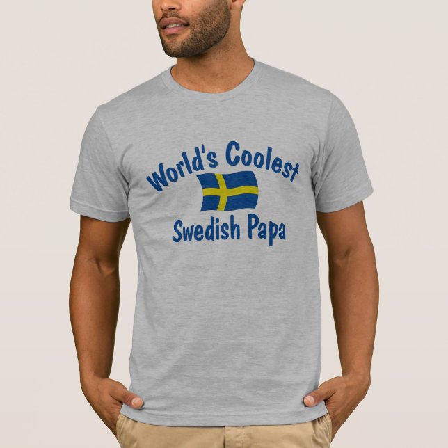 Coolest Swedish Papa T-Shirt (Front)