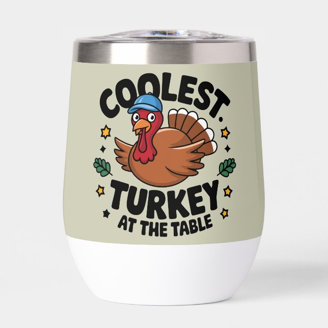 Coolest Turkey At The Table Thanksgiving Dinner (Front)