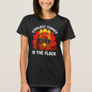 Coolest Turkey In The Flock Shirts, Boys Kids Than T-Shirt