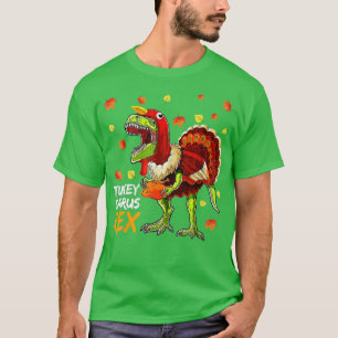 Coolest Turkey Trex Dinosaur Happy Thanksgiving Bo T-Shirt