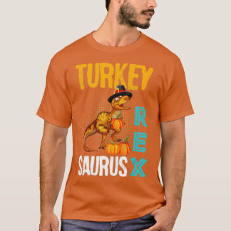 Coolest Turkey Trex Dinosaur Happy Thanksgiving Bo T-Shirt
