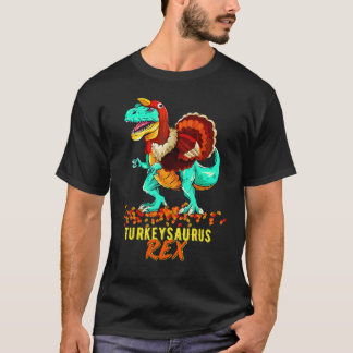 Coolest Turkey Trex Dinosaur Happy Thanksgiving Bo T-Shirt