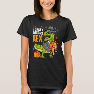 Coolest Turkey Trex Dinosaur Happy Thanksgiving Bo T-Shirt