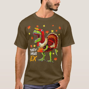 Coolest Turkey Trex Dinosaur Happy Thanksgiving Bo T-Shirt