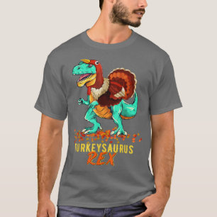 Coolest Turkey Trex Dinosaur Happy Thanksgiving Bo T-Shirt
