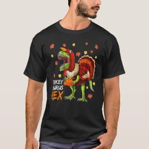 Coolest Turkey Trex Dinosaur Happy Thanksgiving Bo T-Shirt