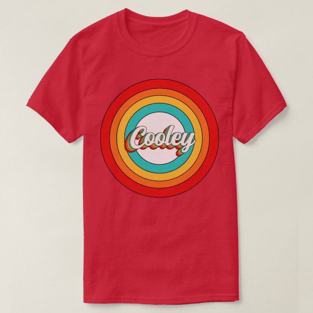 Cooley Name Shirt Vintage Cooley Circle (Design Front)