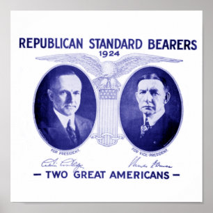 Coolidge-Dawes 1924 Framed Poster