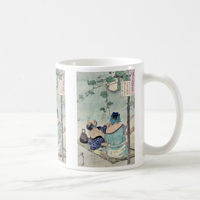 Cooling beneath a canopy by Taiso,Yoshitoshi Coffee Mug (Right)