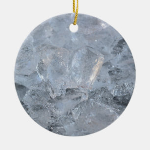 Cooling Ice Cube Texture Image Ceramic Tree Decoration