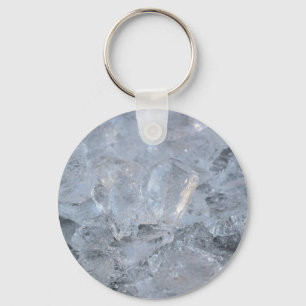 Cooling Ice Cube Texture Image Key Ring