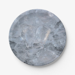 Cooling Ice Cube Texture Image Paper Plate
