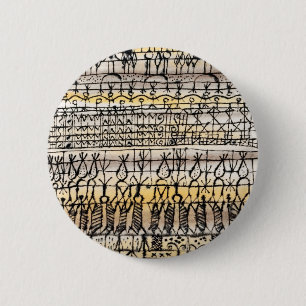Cooling in a hot zone garden' (1924) by paul klee 6 cm round badge