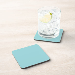 Cooling Waterspout Blue Solid Colour Print, Pastel Coaster