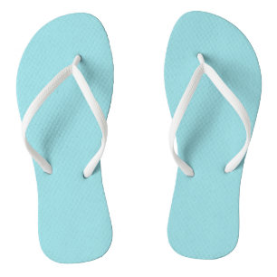 Cooling Waterspout Blue Solid Colour Print, Pastel Jandals