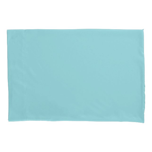 Cooling Waterspout Blue Solid Colour Print, Pastel Pillowcase (Front)