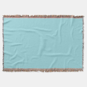 Cooling Waterspout Blue Solid Colour Print, Pastel Throw Blanket