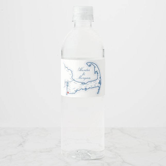 Coonamessett Inn Wedding Cape Cod  Water Bottle Label (Front)