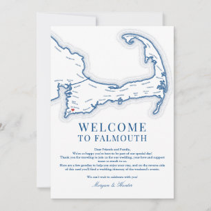 Coonamessett Inn Wedding Weekend Itinerary Welcome Thank You Card