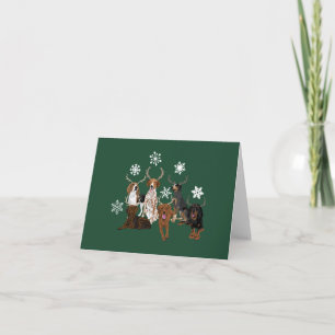 Coonhound Antlers Green Card