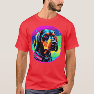 Coonhound Cosmic Space Dogs Galaxy Astronaut 1 T-Shirt