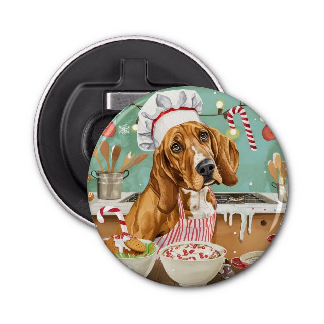 Coonhound Holiday Baking: Festive Christmas Bottle Opener (Front)