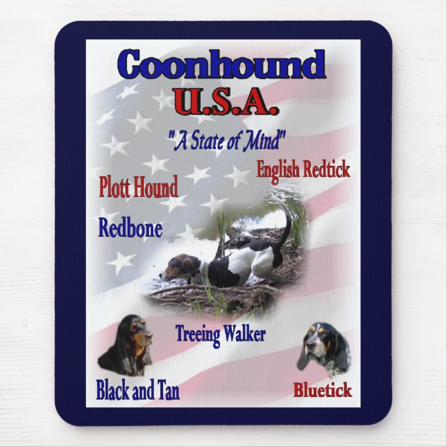 Coonhound Lovers Gifts Mouse Pad (Front)