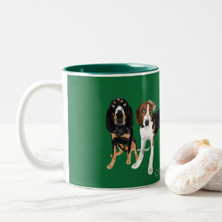 Coonhound Mum Two-Tone Coffee Mug