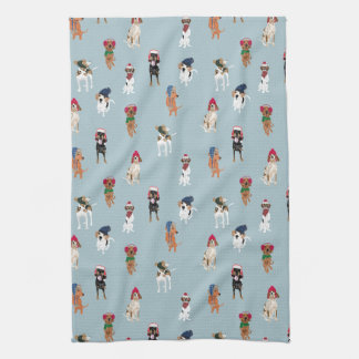 Coonhounds in Hats Tea Towel