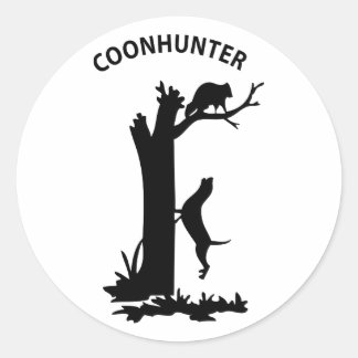 CoonHunter Classic Round Sticker