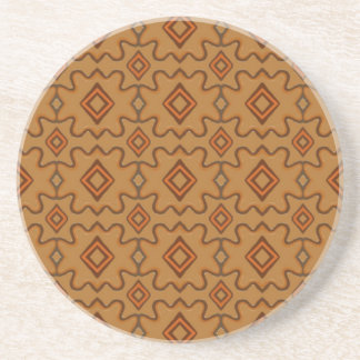 Cooper Brown Southwestern Pattern  Coaster