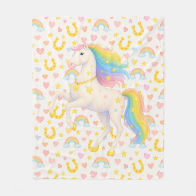 Cooper & Cody Best-Friend Horses Fleece Throw  Blanket (Front)