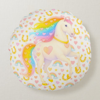 Cooper & Cody — Rainbow Horses Throw Pillow