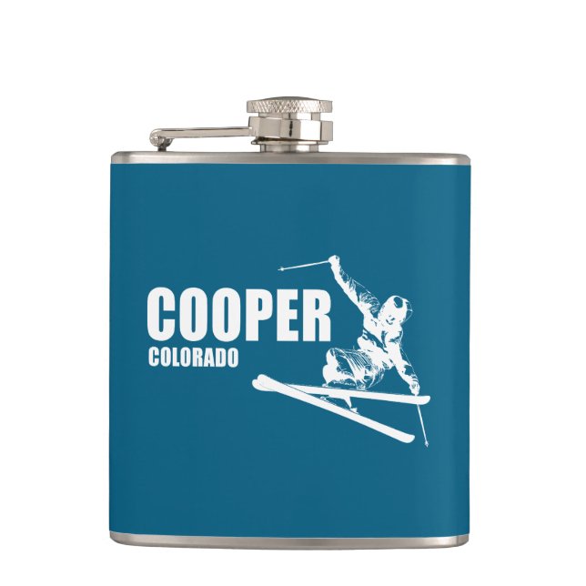 Cooper Colorado Skier Hip Flask (Front)