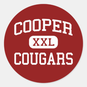 Cooper - Cougars - High School - Abilene Texas Classic Round Sticker