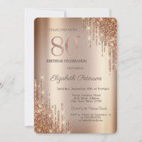 Cooper Glitter Drips 80th Birthday