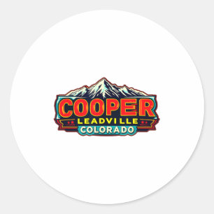 Cooper leadville colorado ski gift skiing souvenir classic round sticker