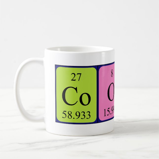 Cooper periodic table name mug (Left)