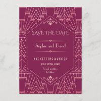 Cooper Rose Great Gatsby 1920s  Save The Date
