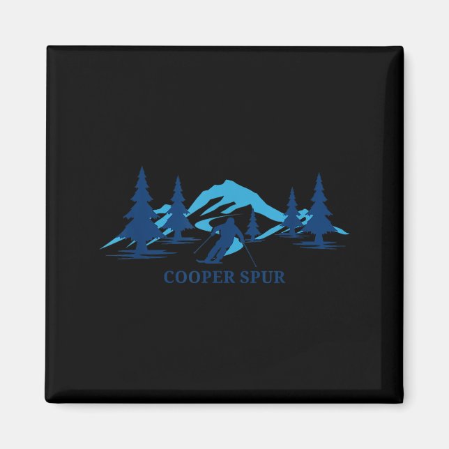 Cooper spur oregon ski resort skiing skier  magnet (Front)