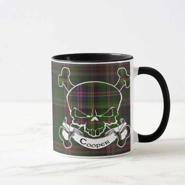 Cooper Tartan Skull Mug (Right)