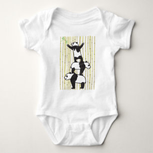 Cooperating Pandas Baby Bodysuit