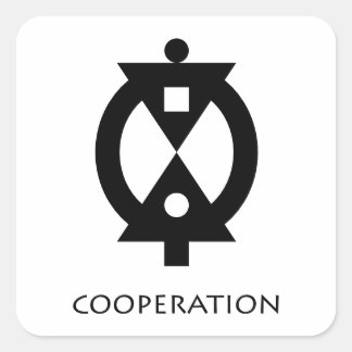 cooperation Adinkra Symbol sticker