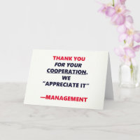 Cooperation Funny Thank You Office Humour